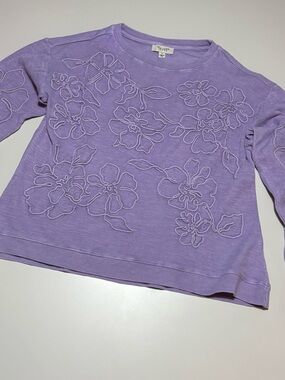 Tru Luxe Jeans Lilac Crewneck Top